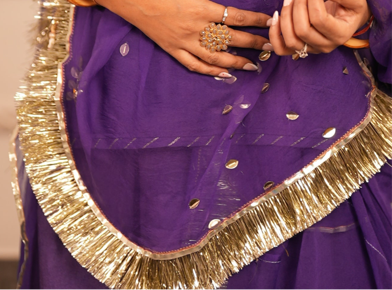 Rajput Poshak in Silk and Pure Chiffon