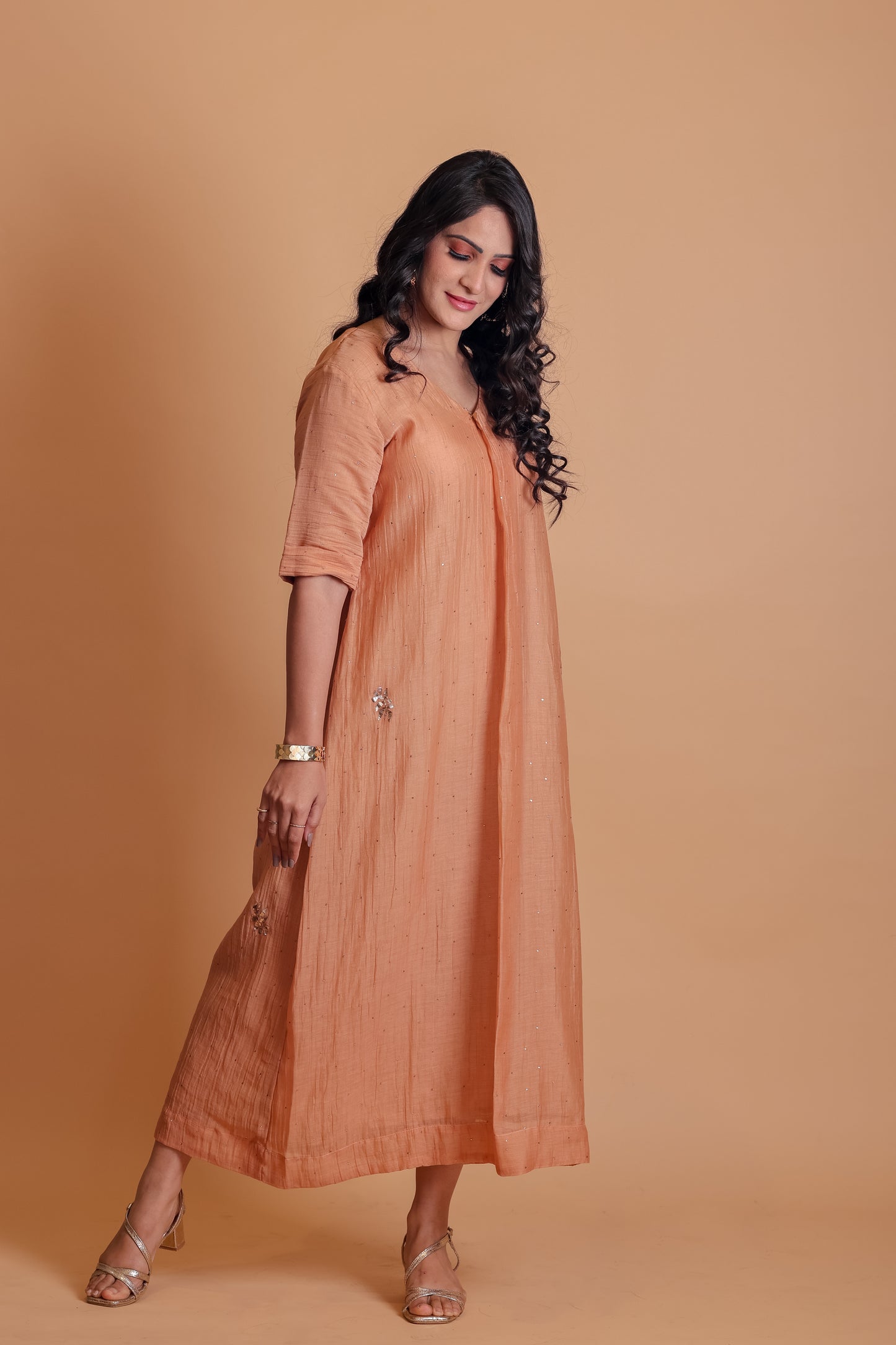 Sierra Long Maxi Dress Orange