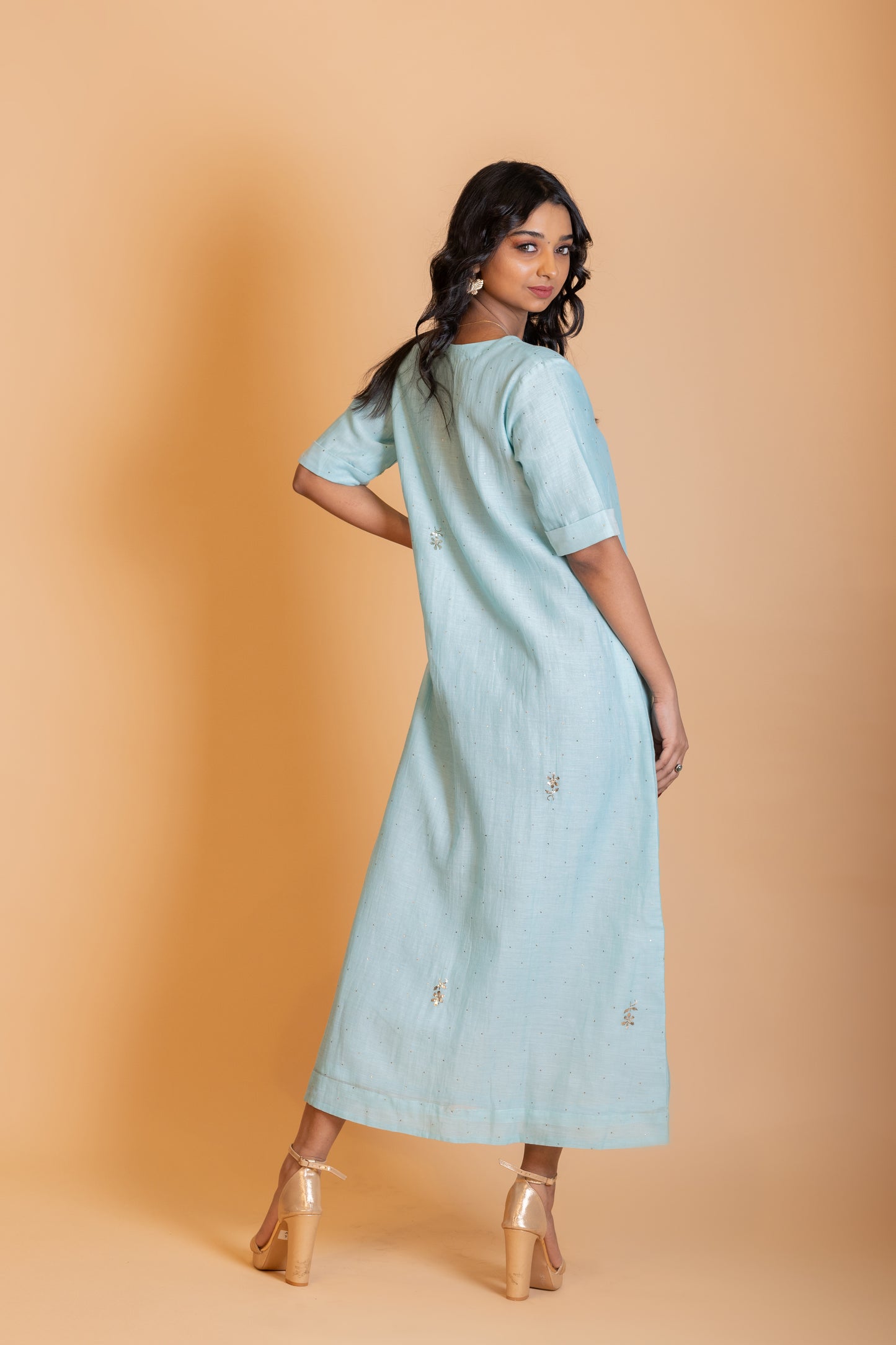 Sierra Long Maxi Dress Sky Blue