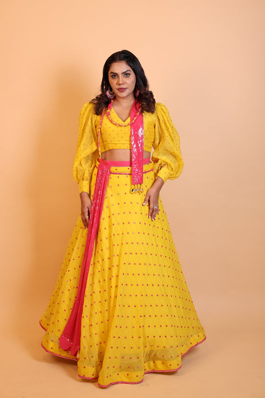 Yellow Multi- Style Wear Boho Skirt Dress