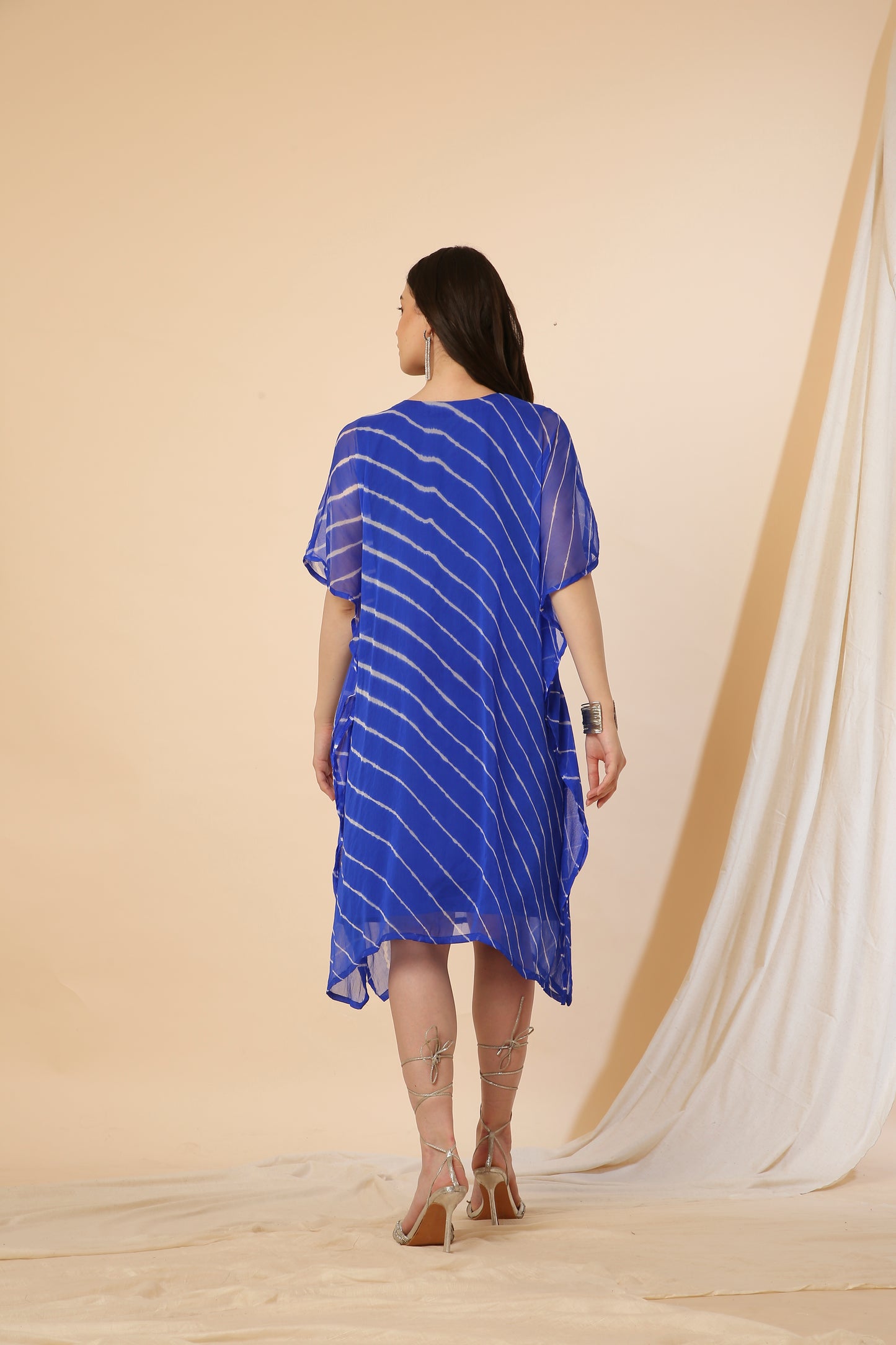 Pure Chiffon Kaftan Dress Red