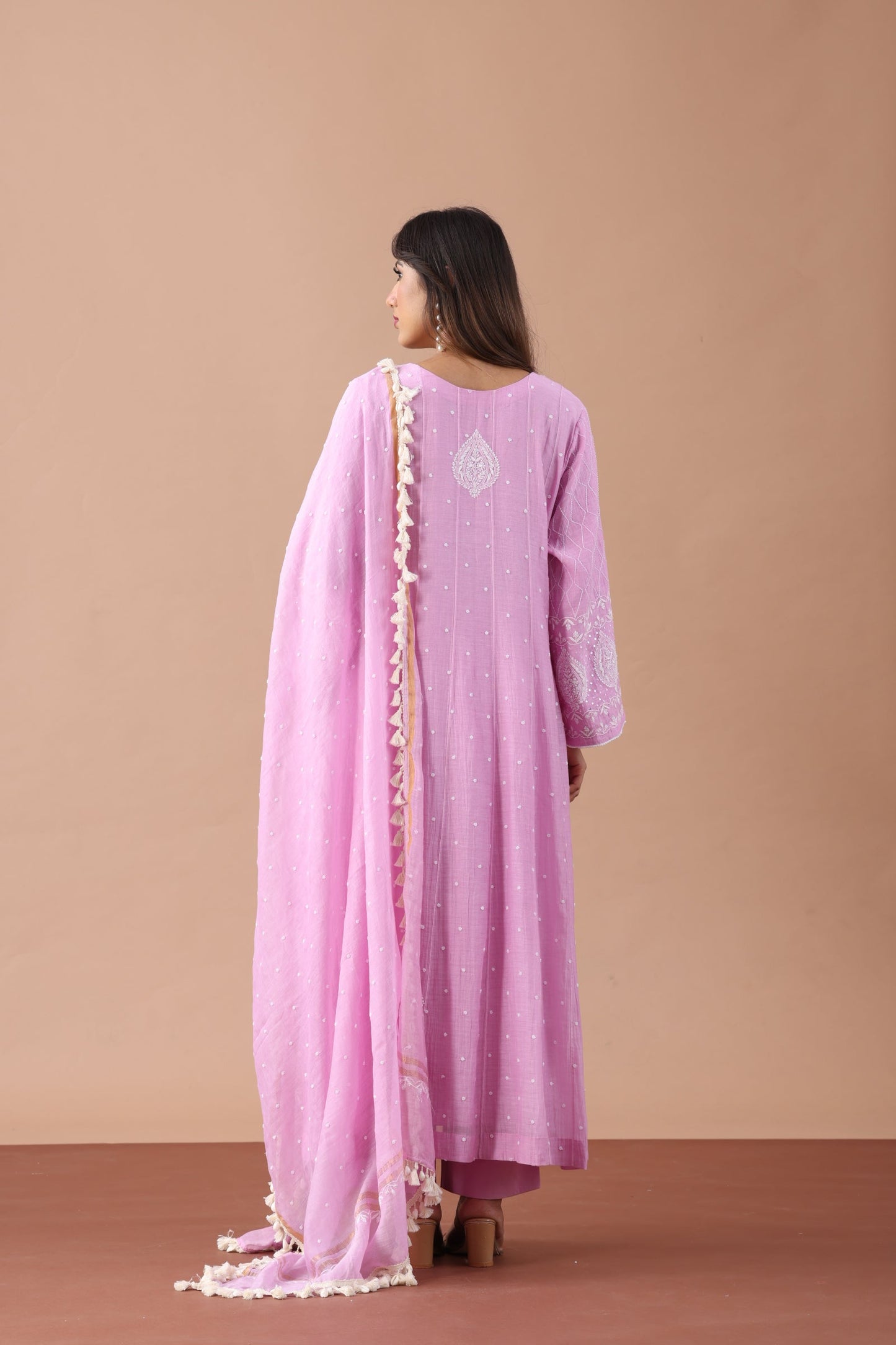 Lavender Chikankari Suit Set By SUTARA
