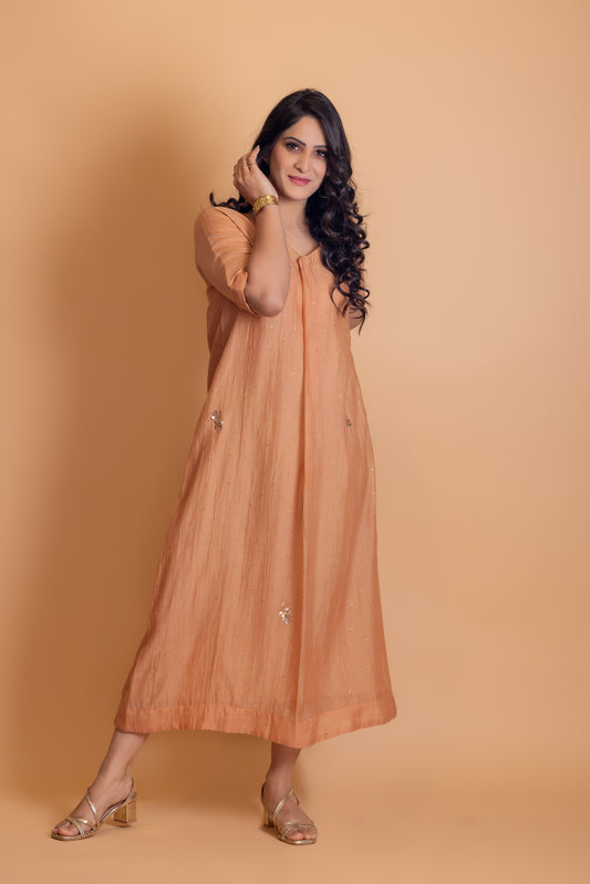 Sierra Long Maxi Dress Orange