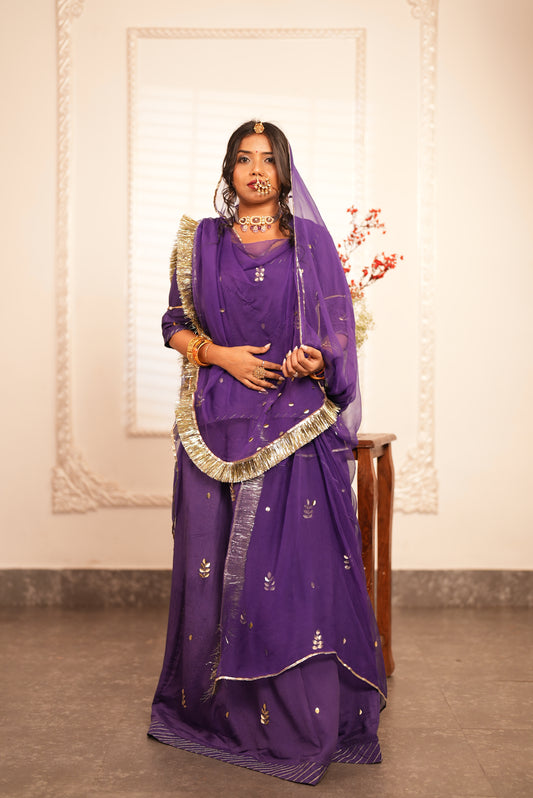Rajput Poshak in Silk and Pure Chiffon