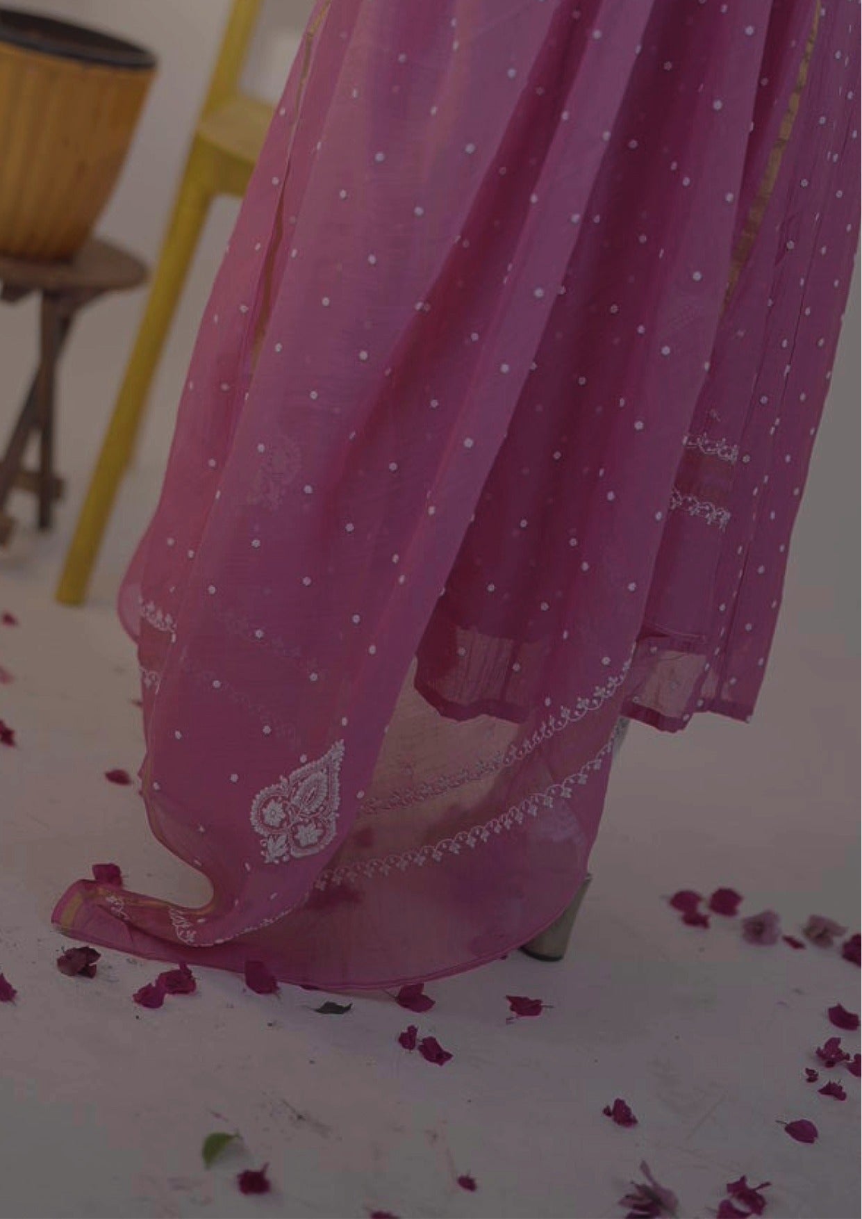 Premium Ombre Chikankari Anarkali Set