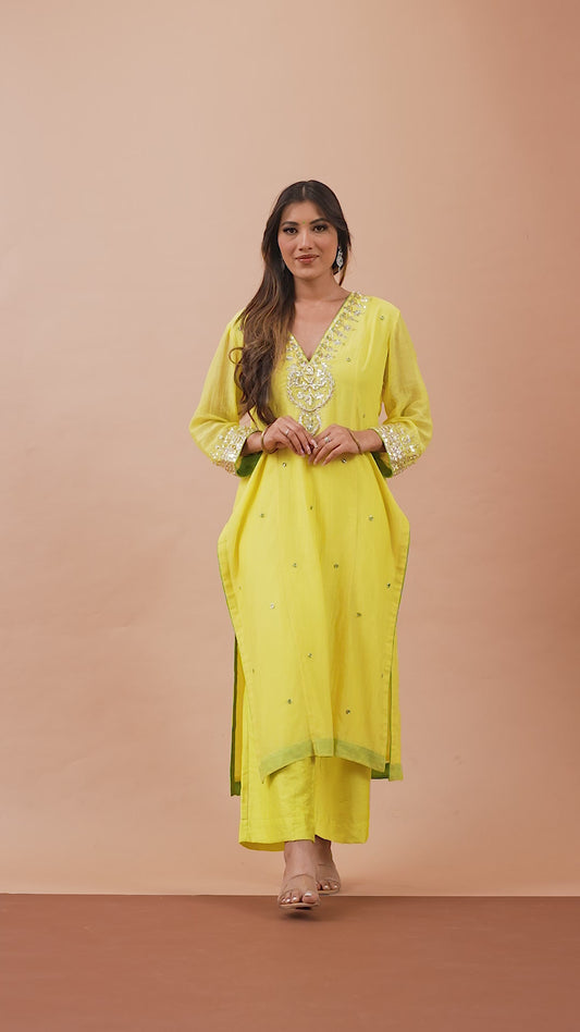 HALDI HUES KURTA SET